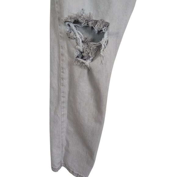 Vintage Levis 512 light Gray Denim Jeans W36 L30 Distressed Ripped Knees - Picture 6 of 16